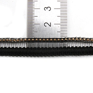 Wholesale Chain lace trim beaded 1.2 cm Sew-On lace trim Polyester Lace trimmings for clothes  Accessories  Cotton