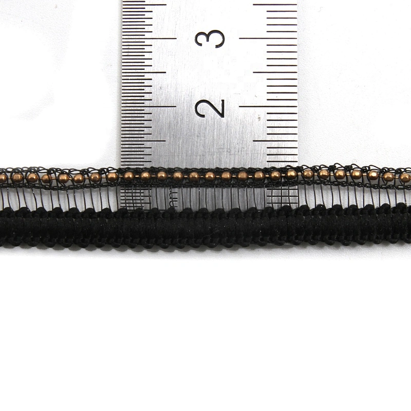 Wholesale Chain lace trim beaded 1.2 cm Sew-On lace trim Polyester Lace trimmings for clothes  Accessories  Cotton