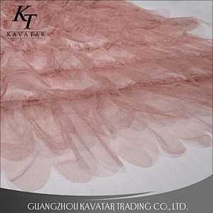 wholesale Kavatar New design dress material fish scale shape mesh lace fabric