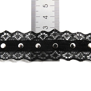 Wholesale 2.8cm Size Studs trim ribbon diy handmade costume dress sewing bead lace trim Design Rivets Trims