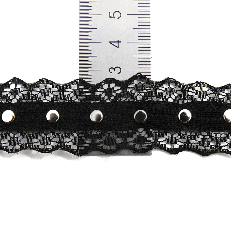 Wholesale 2.8cm Size Studs trim ribbon diy handmade costume dress sewing bead lace trim Design Rivets Trims