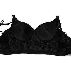 High corset crop top sexy black women's handmade rhinestone diamond fashion sexy underwear young girl sexy underwear
