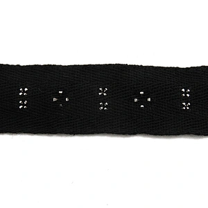 Wholesale 2.5cm Size Studs trim ribbon diy handmade costume dress sewing bead lace trim Design Rivets Trims