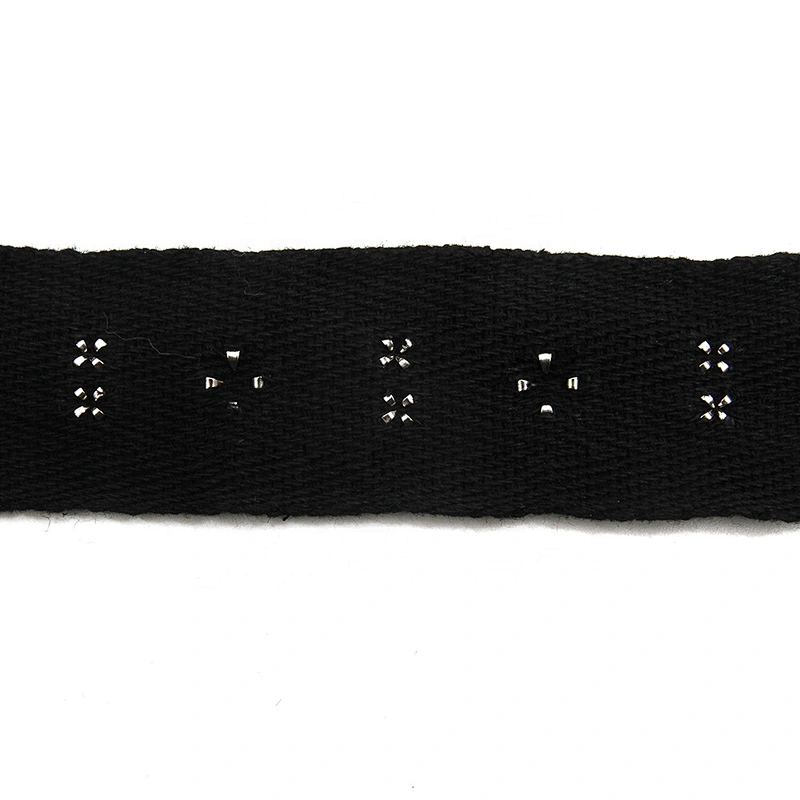 Wholesale 2.5cm Size Studs trim ribbon diy handmade costume dress sewing bead lace trim Design Rivets Trims