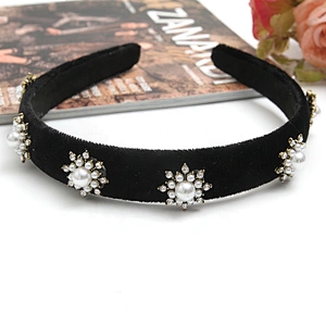 Manufacturers direct European and American style black winter hairband retro street ring hair accessories