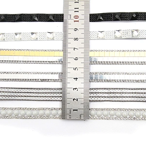 wholesale hot fix tape with rhinestone hot fix trimming chain glitter trim for DIY garment dresses Accessories