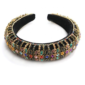 Handmade Glitter Crystal Rhinestone Wide designer headbands and durags Hairbands hair accessories headband