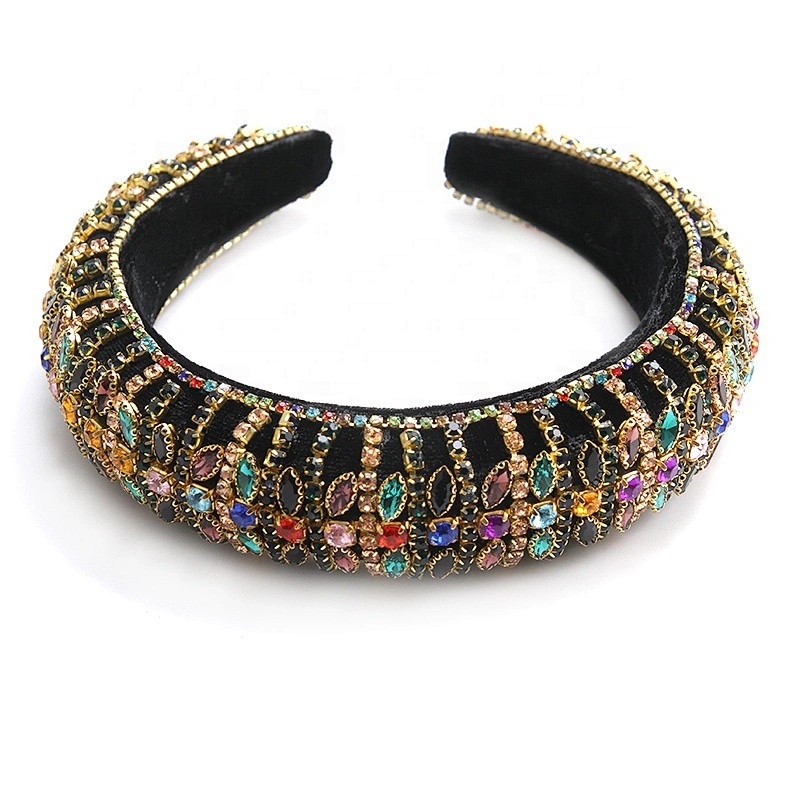 Handmade Glitter Crystal Rhinestone Wide designer headbands and durags Hairbands hair accessories headband