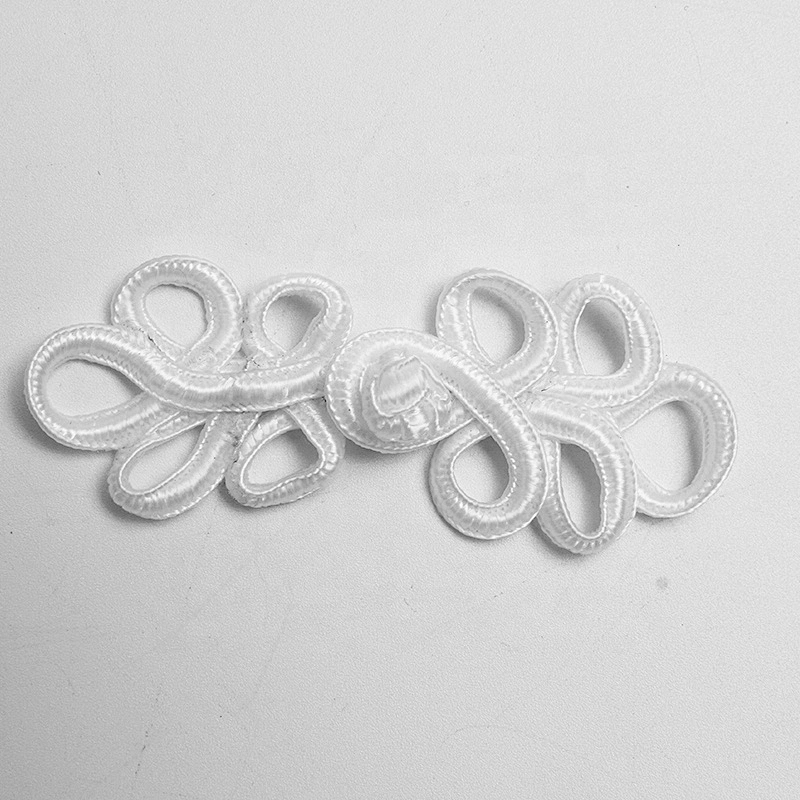 Chinese knot button frog closure style Handmade clasp High-end belt dress decorative buckle gold  nine hole lute plate buckle