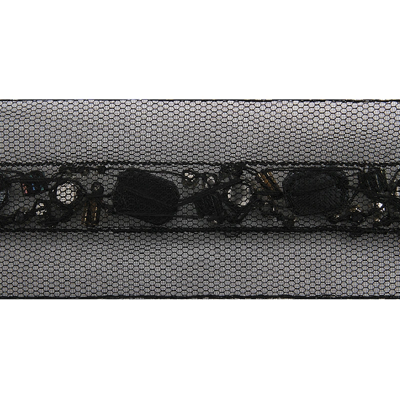 kavatar  wholesale new Handmade Bead lace Embroidered Tulle Trim wedding with Accessories Beads Crystals & Rhinestones