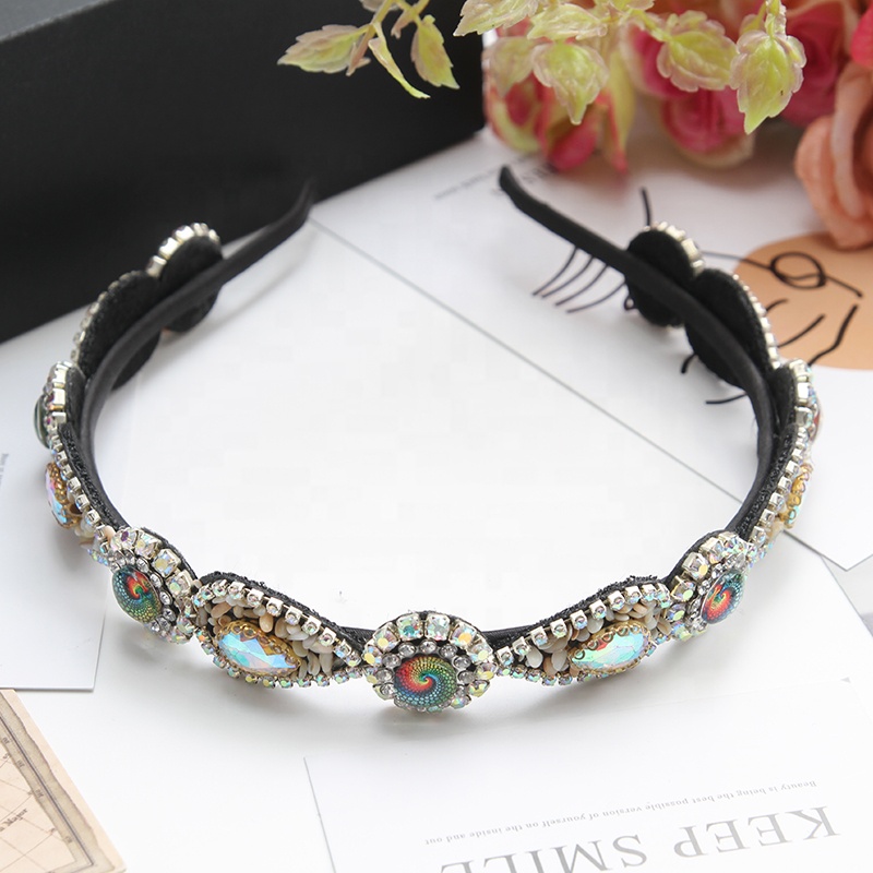 Wholesale KNOTTED CANDY JEWELED Headband Hairbands Fashion designer turband headband Custom made headband