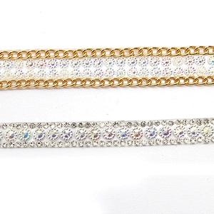 wholesale hot fix tape with rhinestone hot fix trimming chain glitter trim for DIY garment dresses Accessories