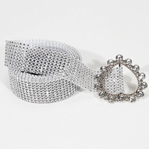 Trendy Heart Shape Buckle Crystal Rhinestone Waistband for Fashion Garments