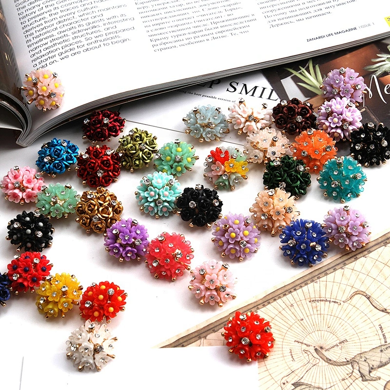 Fashionable rhinestone garment accessories buttons Copper buttons coat garment buttons