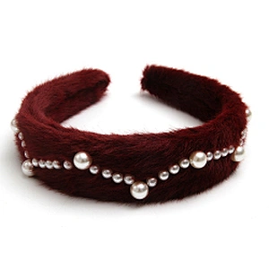 Factory sells colorful hair plush tie elastic creative fluffy fashion hair hoop birthday hairband Cute headband fur headband