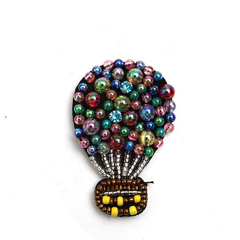 Christmas Cherry Flower Decorative Sew on Rhinestone Beaded Patches Wholesale patches for clothing