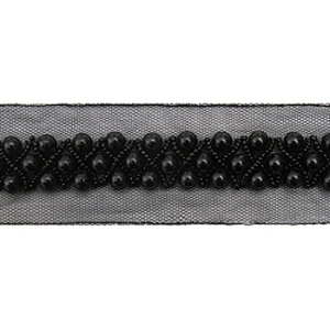 kavatar  wholesale new Handmade Bead lace Embroidered Tulle Trim wedding with Accessories Beads Crystals & Rhinestones
