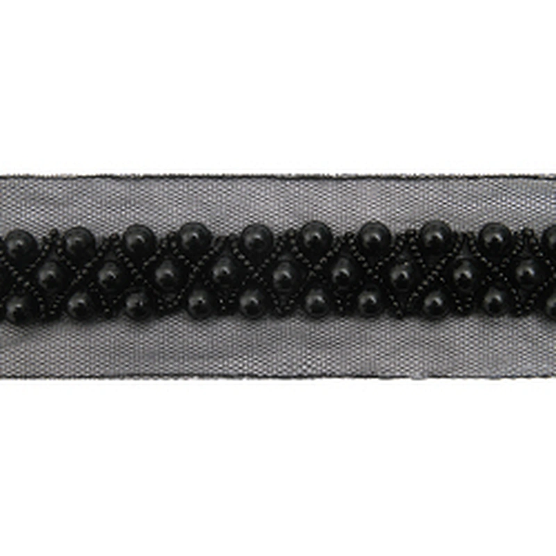 kavatar  wholesale new Handmade Bead lace Embroidered Tulle Trim wedding with Accessories Beads Crystals & Rhinestones