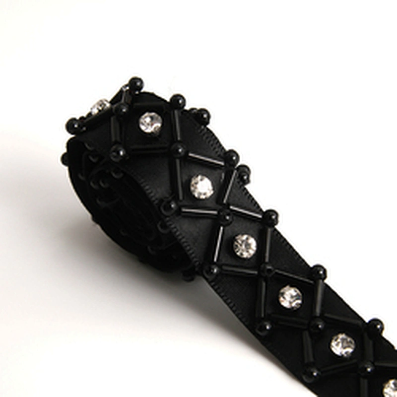 Kavatar beaded trim for wedding dress beaded hot fix banding trim