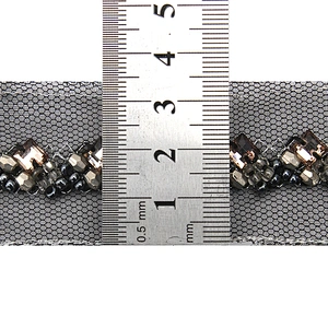 kavatar  wholesale new Handmade Bead lace Embroidered Tulle Trim wedding with Accessories Beads Crystals & Rhinestones