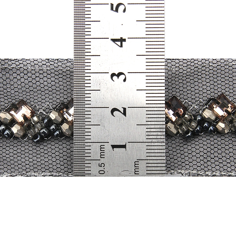 kavatar  wholesale new Handmade Bead lace Embroidered Tulle Trim wedding with Accessories Beads Crystals & Rhinestones