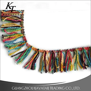 Wholesale Customized Hight Quality Colors Cotton Tassels Curtain Fringe
