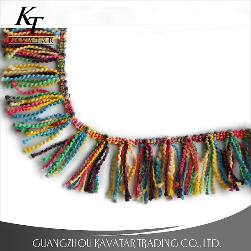 Wholesale Customized Hight Quality Colors Cotton Tassels Curtain Fringe