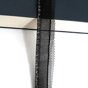 Wholesale Chain lace trim rhinestone 1.7 cm Sew-On lace trim Polyester net mesh Lace trimmings for clothes  Accessories