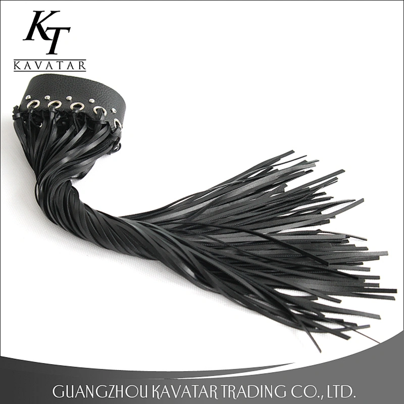 Fashion artificial eyelet leather lace,leather fringe trim for bags and shoes Eyelet belt