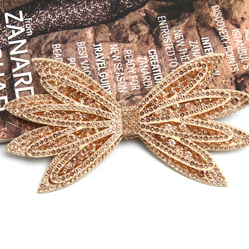 Best-selling clothing shoes and hats clothing accessories rhinestone butterfly pattern rhinestone beaded patches sew patches sal