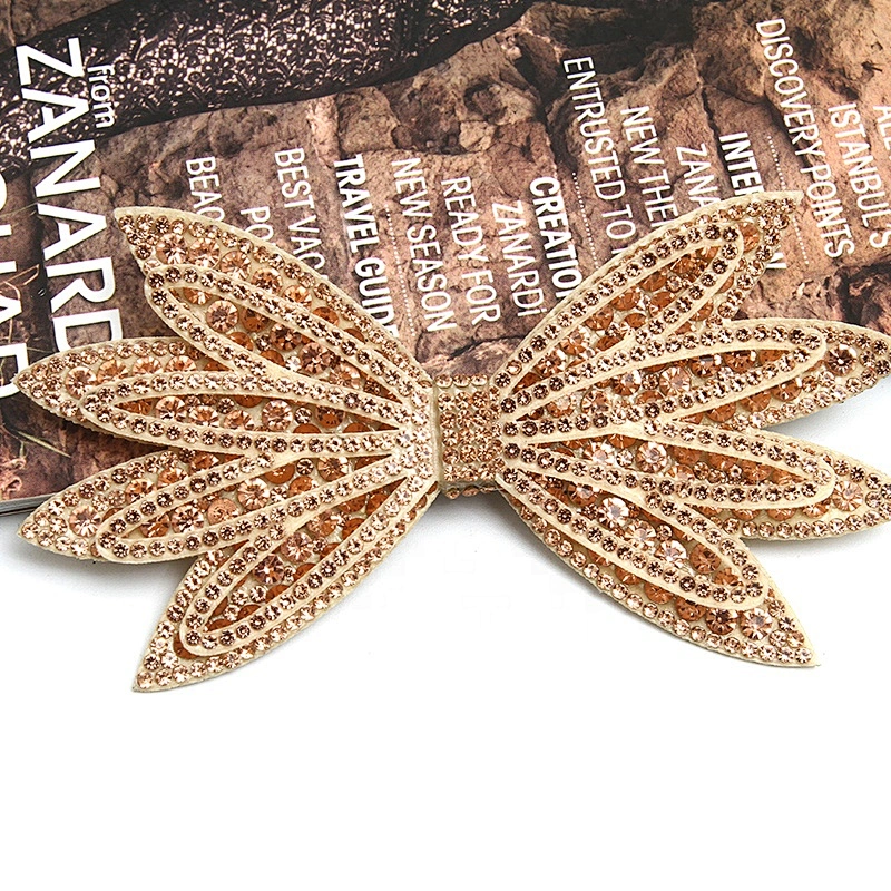 Best-selling clothing shoes and hats clothing accessories rhinestone butterfly pattern rhinestone beaded patches sew patches sal