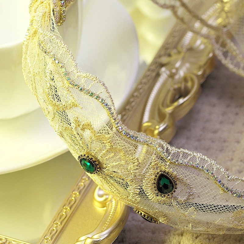 summer rhinestone  fashion Transparent headbands 2020 baroque headband  designer headbands Korean lace edge