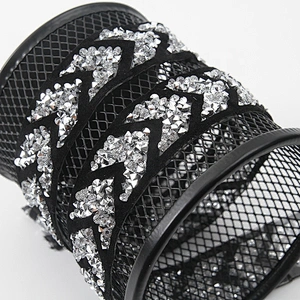 High quality decorate Hotfix crystal rhinestone trims