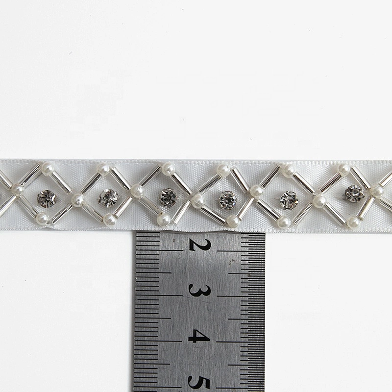 beaded trim in trimming beaded hot fix banding trim