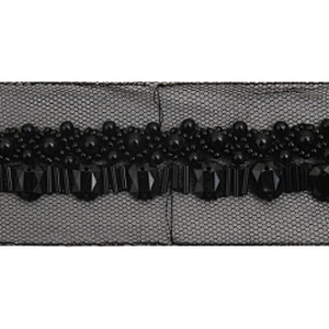 kavatar  wholesale new Handmade Bead lace Embroidered Tulle Trim wedding with Accessories Beads Rhinestones