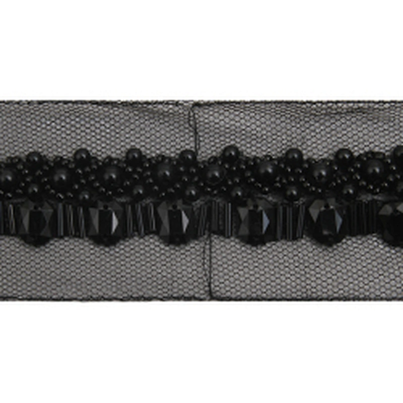 kavatar  wholesale new Handmade Bead lace Embroidered Tulle Trim wedding with Accessories Beads Rhinestones