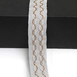 Wholesale Chain lace trim rhinestone 2.4 cm Sew-On lace trim Polyester net mesh Lace trimmings wedding for clothes  Accessories