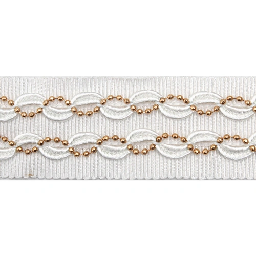 Wholesale Chain lace trim rhinestone 2.4 cm Sew-On lace trim Polyester net mesh Lace trimmings wedding for clothes  Accessories