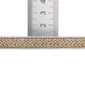 Wholesale Chain lace trim rhinestone 1 cm Sew-On lace trim Polyester net mesh Lace trimmings wedding for clothes  Accessories