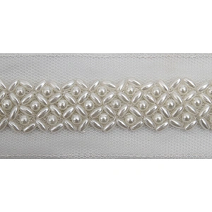 kavatar  wholesale new Handmade Bead lace Embroidered Tulle Trim wedding with Accessories Beads Rhinestones