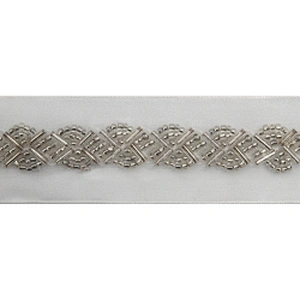 kavatar  wholesale new Handmade Bead lace Embroidered Tulle Trim wedding with Accessories Beads Rhinestones