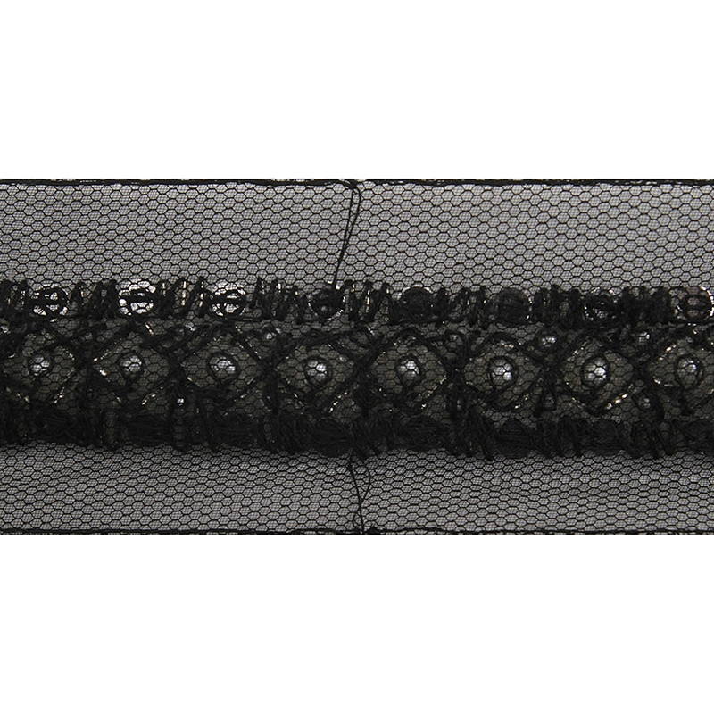 kavatar  wholesale new Handmade Bead lace Embroidered Tulle Trim wedding with Accessories Beads Rhinestones