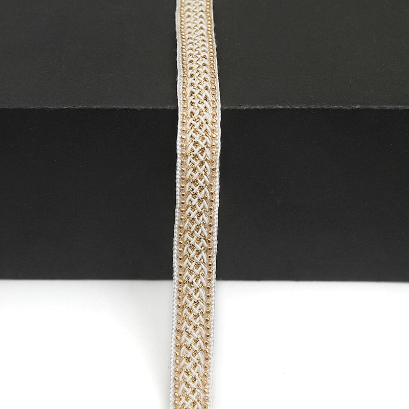 Wholesale Chain lace trim rhinestone 1 cm Sew-On lace trim Polyester net mesh Lace trimmings wedding for clothes  Accessories