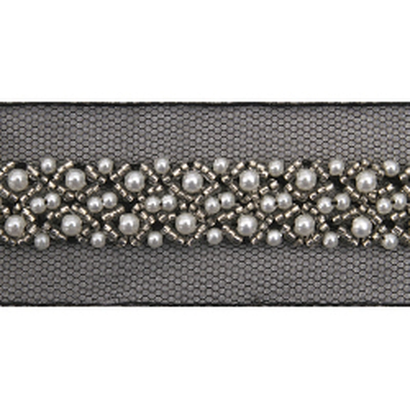 kavatar  wholesale new Handmade Bead lace Embroidered Tulle Trim wedding with Accessories Beads Rhinestones