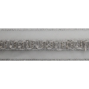 kavatar  wholesale new Handmade Bead lace Embroidered Tulle Trim wedding with Accessories Beads Rhinestones