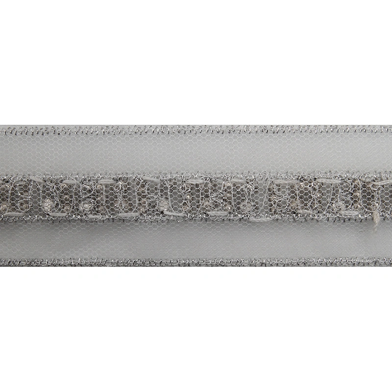 kavatar  wholesale new Handmade Bead lace Embroidered Tulle Trim wedding with Accessories Beads Rhinestones