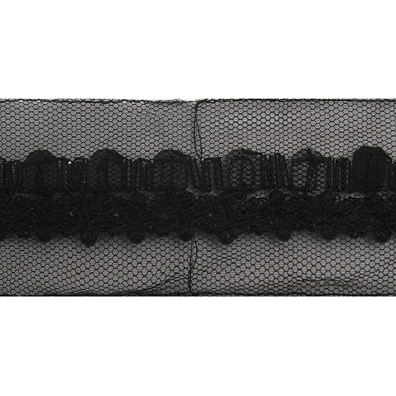 kavatar  wholesale new Handmade Bead lace Embroidered Tulle Trim wedding with Accessories Beads Rhinestones