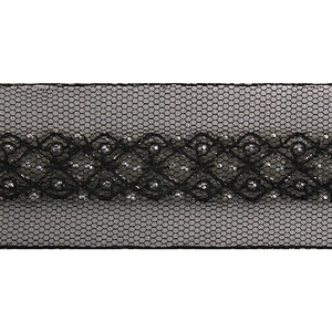 kavatar  wholesale new Handmade Bead lace Embroidered Tulle Trim wedding with Accessories Beads Rhinestones