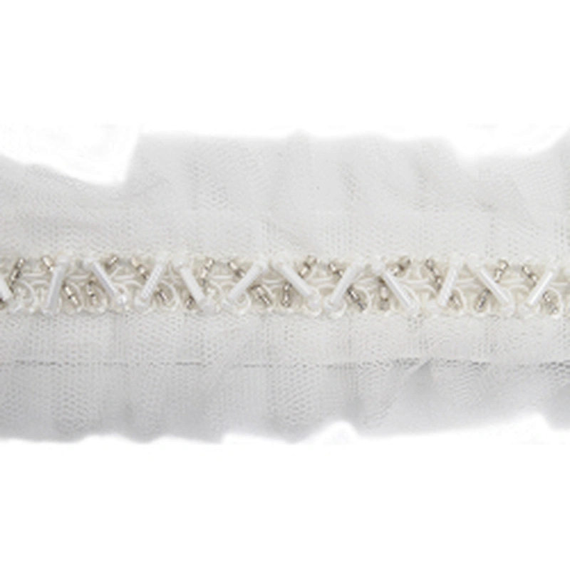 kavatar  wholesale new Handmade Bead lace Embroidered Tulle Trim wedding with Accessories Beads Rhinestones