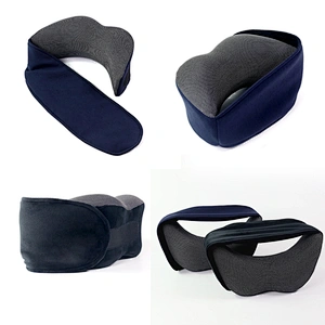 Office Car Airplane Neck Support Memory Foam Travel Pillow Scarf Eyeshade